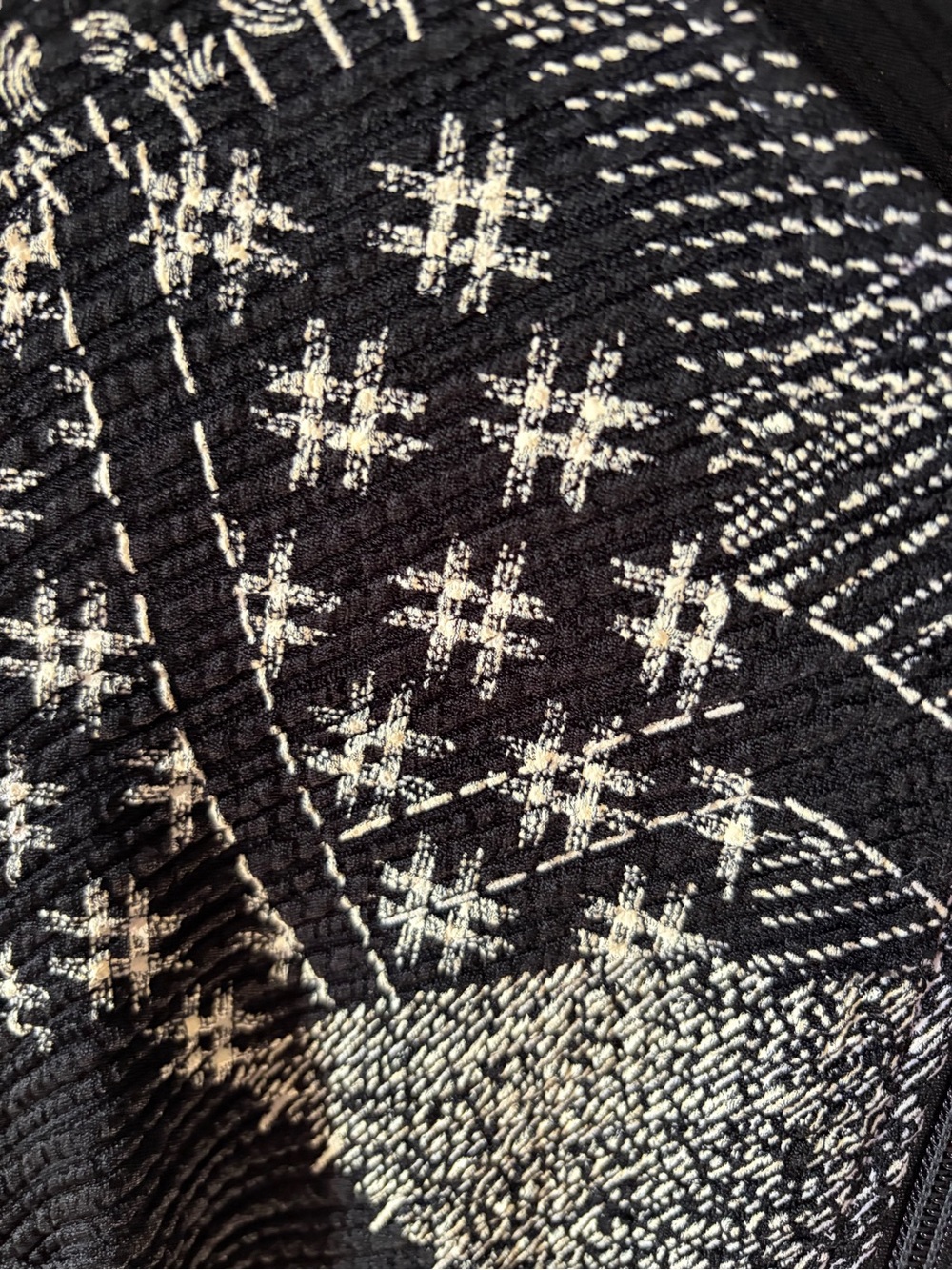 Joseph Ribkoff Black & Ivory Patterned Zip Jacket - Picture 9 of 9